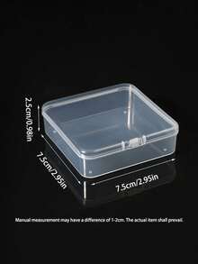 2pcs/4pcs/6pcs Small Transparent PP Storage Boxes - Multi-Functional Portable Sticker And Jewelry Storage Accessory Boxes, PP Plastic Rectangular Semi-Transparent Packaging Boxes Small Parts Boxes White Storage Boxes With Lids, Rectangular PP Plastic Boxes Rectangular Storage Boxes Transparent Storage Parts Boxes Small Product Packaging Boxes, Home School Office Desktop Storage Organizer Accessories - Transparent - View 7