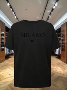 New Men's Round Neck Shirt Fit Fashion T-Shirt Breathable Cute Tee Quick-Dry T-Shirt Stylish Look Unisex Comfortable Tee - Black - View 1
