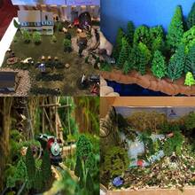 Model Trees, 5 Sizes 1cm-5cm Miniature Green Pine Trees, 2 Colors Scenery Landscape Model For HO/N Scale Train Layout, Diorama, War Gaming Terrain, DIY Craft, Dollhouse & Miniature Garden Decoration - Multicolor - View 8