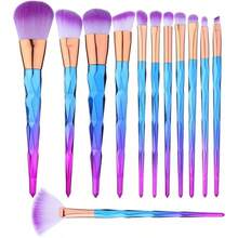 12 Pcs Brushes Set Premium Foundation Blending Blush Concealer Eye Face Lip Brushes Powder Complete Brushes Kit Synthetic Bristles - inicial - Ver 1