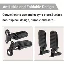 Universal Bicycle Rear Foot Pedal, Foldable Non-Slip Rear Seat Footrest, Single Bike Passenger Replacement Pedal Accessory - Multicolor - View 7