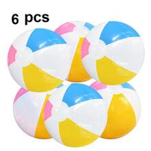 12pcs PVC Material Children Beach Balls, For Summer Pool And Beach Games, Gifts And Birthday Party Supplies, Classroom Party Decorations - Multicolor - View 9