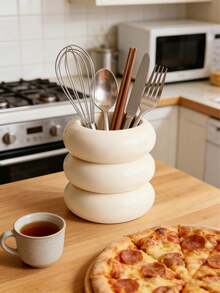 1 pieza Estante apilable para utensilios de mesa de cocina, organizador multifuncional para almacenamiento de cuchillos y tenedores, decoración de cocina del hogar - Multicolor - Ver 9