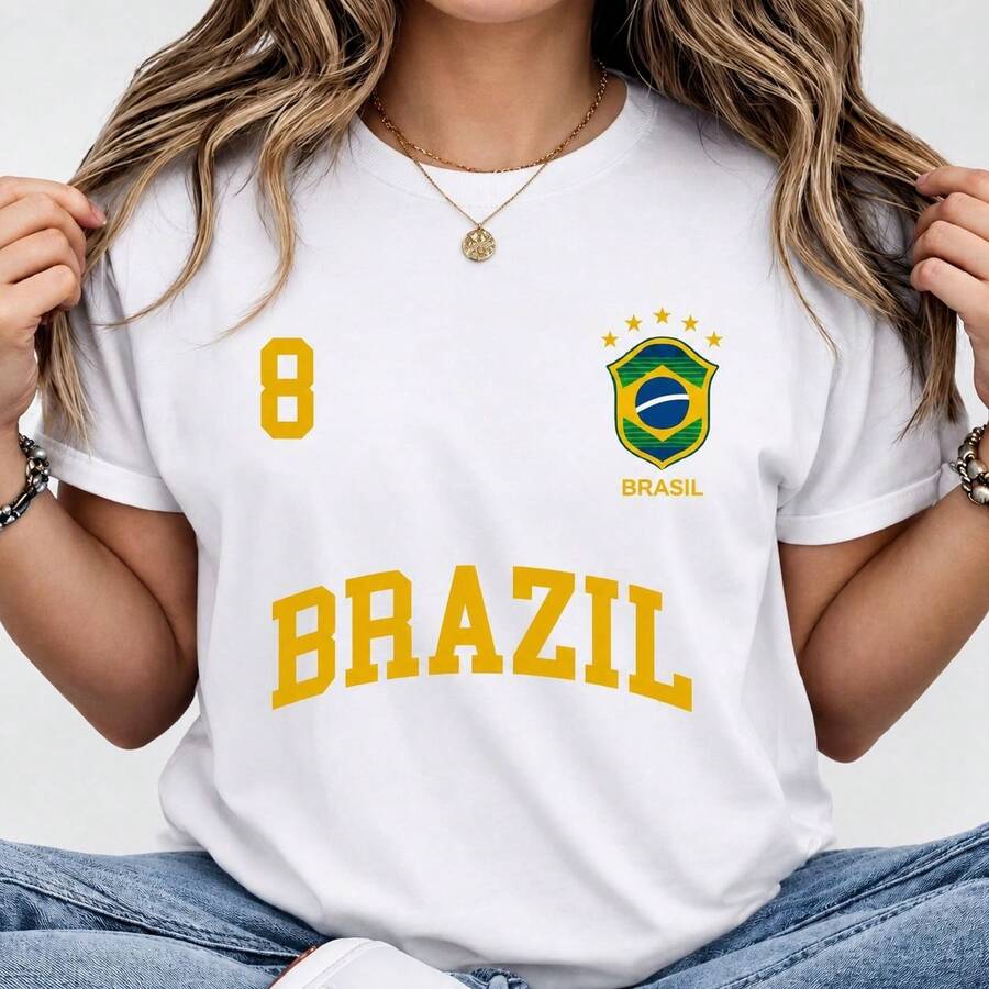 Women's Blouse Brazil Summer Cotton Basic Versatile Minimalist Comfortable - 白色 - 查看 1