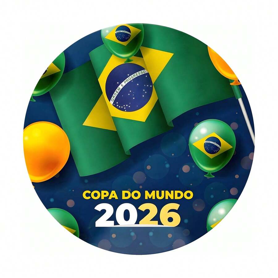 Painel Redondo Copa 2026 Tecido Sublimado 1,50x1,50 - 4 YEARS - Visão 1