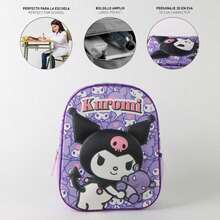 Hello Kitty Cerdá 3D  兒童背包 - 輕便耐用壓花書包，67% 聚酯纖維/33% EVA，紫色，官方授權，適合幼兒園和開學季 - 選項5 - 查看 7
