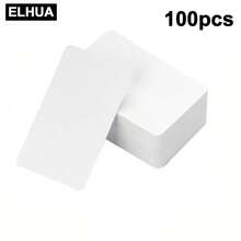 ELHUA Metal Business Card Blank Cards - Printable Sublimation Blank Cards Business Cards - White Blank Business Cards DIY Promotional Gift Cards - Desktop Business Card Number Label Metal Cards - White - View 8