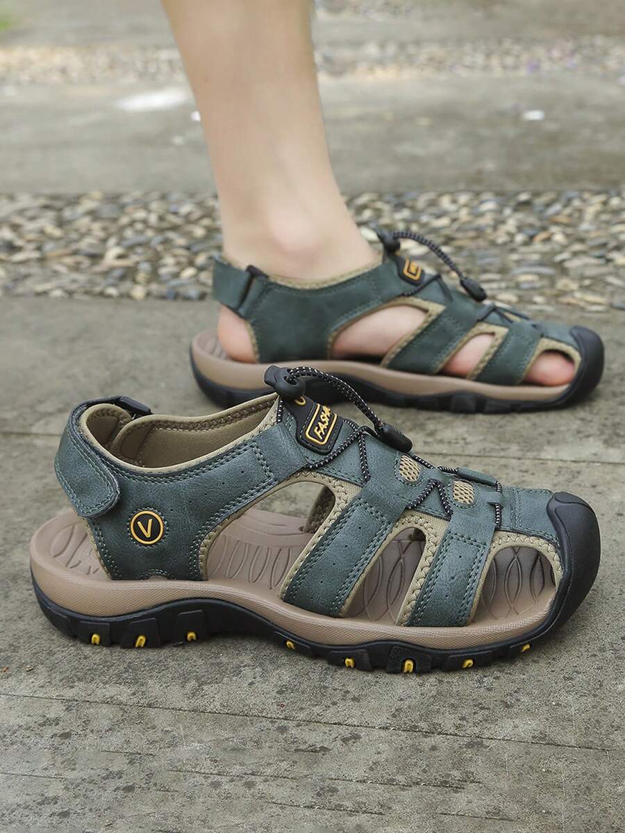 STARNOVO 2026 New Men's Sandals, Summer Outdoor Breathable Beach Slippers, Casual Non-Slip Sports Sandals - Army Green - View 1