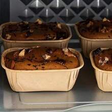 50/10 Stück antihaftbeschichtete Backförmchen, geeignet für Brot, Cupcakes, Desserts, rechteckige Mini-Muffin-Form mit Schlitzen, stapelbar, gleichmäßiges Backen und auslaufsicher - Verschiedenfarbig - Übersicht 11