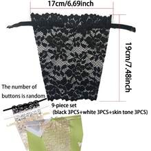 1/3/9件優雅花卉防光內衣面料－時尚舒適內衣裝飾布料，適合返校季、婚禮、生日禮物，可水洗，精緻蕾絲飾邊，適用於各種髮型，內衣 - 彩色 - 查看 14
