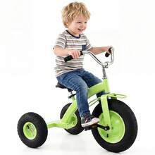 Kids Tricycle W/15 Inch Inflatable Rubber Tires Adjustable Handlebar & Seat - Green - View 4