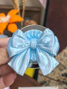 1個卡通可愛新款3D列印絲綢蝴蝶結磁吸手機支架，粉色/藍色/綠色/白色/紫色/黃色，伸縮便攜極簡桌面手機架，適合作為姐妹、女朋友和同學的節日禮物 - 彩色 - 查看 17