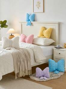 Bowknot Throw Pillow, Soft Plush Decorative Bowknot Pillow, Suitable For Sofa Bed, Bowknot Shaped Throw Pillow, Bedroom Room Decor, Living Room Decor Bowknot Throw Pillow - Pink - View 7