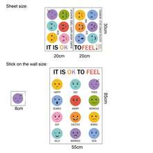 12 Types Of Wall Stickers For Children's Room, Kindergarten, Bedroom, Living Room, Cartoon Smiling Face Decals - B - View 4