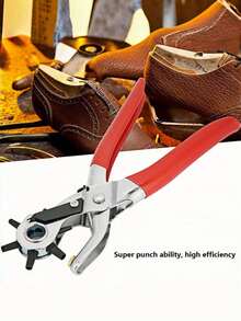 Leather Hole Punch, 9 Inch Belt Hole Punch, Heavy Duty Leather, #6 Rotary Belt Hand Punch, Suitable For Belts, Shoulder Straps, DIY Leather Crafts And Repair - A - View 4
