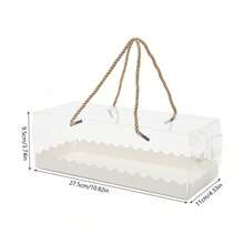 60pcs Clear Cake Boxes For Bakery Rectangular Cupcake Box Small Packaging Boxes - 1 - View 8