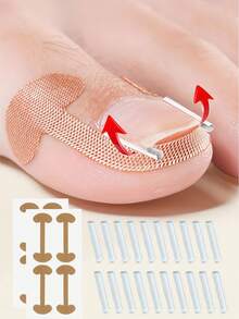 14/28/42pcs/Set Ingrown Toenail Correction Pads Nail Correction Stickers Ingrown Nail Tools Painless Improvement For All Types Of Foot Care - Multicolor - View 7