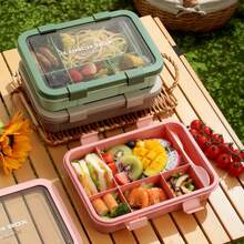 1pc Large Capacity Lunch Box, Japanese Bento Box, Chinese Rice Box, Student Meal Box, Portable Outdoor Food Storage Container, Food Preservation Box, Microwave Bento Box, Summer Meal Box Set, Fruit Preservation Bowl With Lid - Multicolor - View 3