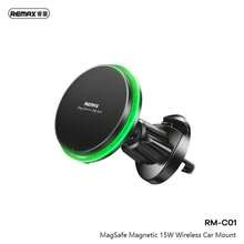 REMAX Phone Holder | 15W Magnetic Wireless Charging Car Mount | MagSafe Compatible Fast Charging Breathing Light | 360° Rotating Air Vent Phone Holder Apple Samsung Android GPS Navigation | Multi-Scenario Magnetic Wireless Charging Mount | 15W Qi Fast Charging 360° Rotating | Car Air Vent Motorcycle Bicycle Desktop Phone Holder Universal For All Smartphones - A - View 7