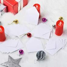 50pcs/10pcs Mini Envelopes, Self-Adhesive Kraft Paper Envelopes, Suitable For Wedding Thank You Cards, Valentine's Day And Christmas Gifts - White - View 6