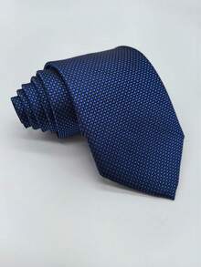 1pc Men's Formal Jacquard Striped Blue Tie, Multiple Styles Available, Suitable For Business Events, Wedding Groom Accessories, Daily Commute Versatile - Multicolor - View 5