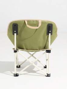 Chaise de camping d'extérieur, chaise pliante portable, chaise de pique-nique, dossier léger, tabouret de pêche, chaise longue de loisirs, chaise lune - blanc cassé/vert laiteux - Voir 4