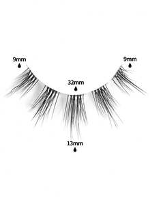 MAANGE 5 Pairs Natural Criss-Cross Full Head False Eyelashes, Transparent Lash Stem, Fluffy & Delicate, Suitable For Daily Use, Cartoon Style, Travel Essential - Multicolor - View 4