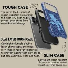 cover con design floreale blu oceano per iPhone 17 16 15 14 13 12 11 Pro Max, cover floreale per Samsung S21 S22 S23 S24 S25 Ultra - Custodia resistente e lucida - Visualizzare 8