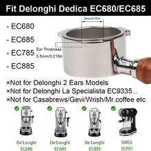 1pc 51mm Wooden Portafilter Handle Compatible With Dedica EC685 - Redwood - View 6