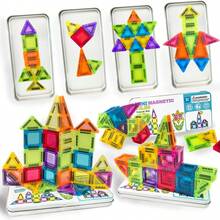 Mini Magnetic Tiles, 24pcs/40pcs(One Box)Magnetic Building Blocks, Easy To Carry, Stem Travel Toys For Kids Ages 3+, Unisex Construction Set - Random Color - View 1