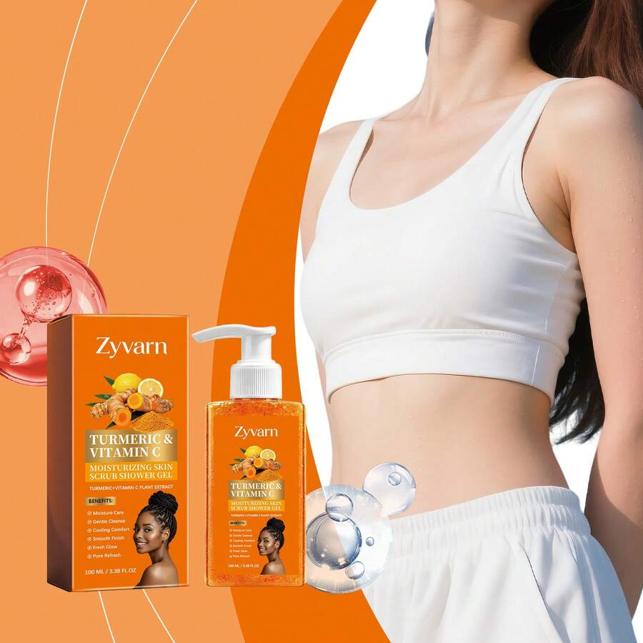 Exfoliating Body Scrub For Travel - Gentle Exfoliation For Smooth Skin, TSA-Friendly Size, Ideal For Shower Use - Vitamin C - View 1