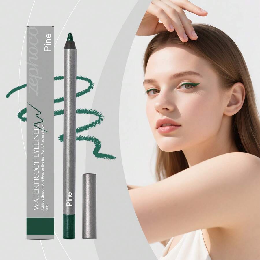 Zephoco lápiz delineador de ojos resistente al agua suave a prueba de manchas cosméticos Gel delineador de ojos maquillaje para agrandamiento de ojos 1 ud.Color Pino - 1 - Ver 1