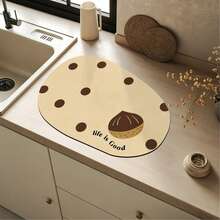 Kitchen Dish Drying Mat, Table Mat, Absorbent Mat, Countertop Dish Mat, No-Wash Table Mat, Bowl And Plate Drying Mat - Nut - View 6