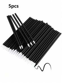 200/100/50pcs Eyeliner Pen, Used For Eyeliner, Lip Line, Highlight And Detail Makeup Outline, Makeup Brush Applicator, Fine Brush Head, Necessary Cosmetics Tools For Makeup - Black - View 10