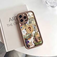 Funda para teléfono con temática de Gravity Falls, compatible con fundas para teléfonos , Apple, VIVO, OPPO, , ,  y Honor. Fabricada en TPU, ofrece protección contra golpes y caídas. - Marrón - Ver 4