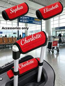 Customizable Name Luggage Handle Cover, Personalized Text Luggage Handle Cover, Customized Stroller Identification Tag, Customizable Luggage Handle Cover - Multicolor - View 7