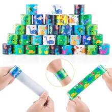 24/12/1 pieza Pulseras de impacto con estampado de dinosaurios de colores, bonitas bandas elásticas para la muñeca, útiles escolares, regalos para fiestas de cumpleaños, premios y decoraciones para el aula - Ver 6