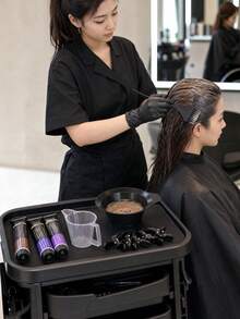 2/1pc Hair Dye Set - Hair Dye Brush And Bowl, Leak-Proof, Easy To Clean, Travel Essential, Salon Use, Back To School - Black - View 4