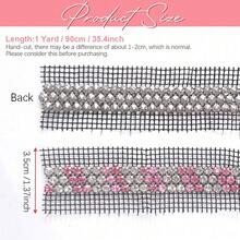 DIY Handmade Essential 3-Row Rhinestone Mesh Decorative Trim 1pc Shiny Diamond Chain Suitable For Clothing Hem, Cuff, Collar, Waistband, Shoe And Hat Decoration - Three-row Mesh Rhinestone - View 3