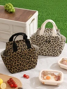 Large Capacity Insulated Lunch Bag, 9.5L Portable Cute Bento Bag, Dual Pocket Design, Heart-Shaped Quilted Bow Print, Waterproof Insulated Lunch Box Bag, Suitable For Women, Students, Teachers, Office Workers, Picnic, Work, Office, Travel, Camping, Back To School Essential Cooler Bag - Multicolor - View 4