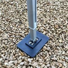 2pcs Anti-Sinking Awning Foot Plate, RV Awning Pole Stabilizer Pad For Soft Ground Heavy Duty Awning Pole Base Pad, Ground Support Plate For Caravan Camping Awnings - Black - View 2