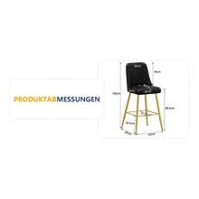 Set Of 2 Bar Stools / 100 Cm High. Stylish Bar Stools / Black PU Leather And Comfortable Footrest / Available In Several Colors / 120 Kg Load Capacity / For Restaurants, Bars And Living Rooms - 黑色+金色 - 查看 8