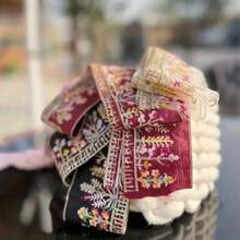 1碼刺繡蕾絲飾邊，壓紋玫瑰蕾絲邊飾，復古鉤編鏤空布料飾邊，DIY家居裝飾、衣物、包包、裙襬飾品，手工藝與縫紉用品刺繡飾邊 - 多色 - 查看 5