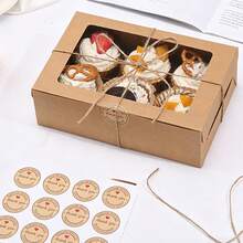 500pcs Kraft Paper English Thank You Doodle Roll Stickers, 1.51 Inch Round, 9 Styles To Choose From, Office Stationery Stickers, Holiday Party, Card Envelope Creative Gift DIY Packaging Baking Seal Stickers School Supplies - Kraft Paper Thank You - View 10