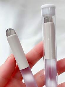 klimonla 1件淺灰色透明光暈漸層美甲矽膠刷，便攜式多功能可重複使用美甲刷、唇刷，夏季美甲暈染專用工具 - 淺灰色 - 查看 6