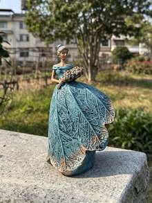 復古仙女樹脂雕像－奇幻花園與家居裝飾飾品，創意戶外花園裝飾－葉女樹脂藝術雕像，適合露台、書架、書桌與仙女花園，幻想愛好者的理想喬遷禮物 - B - 查看 5