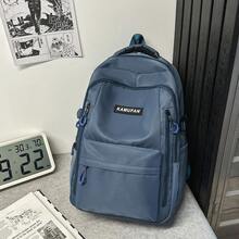 LECEY Mochila de gran capacidad para estudiantes de secundaria, preparatoria y universidad para mujeres - Azul - Ver 7