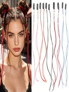 2-Pack Red/Blue/Pink/Orange/Dark Green Bobbi Hair Clips, Party And Holiday Decorations - Multicolor - View 1
