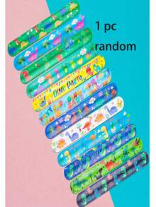 24/12/1 pieza Pulseras de impacto con estampado de dinosaurios de colores, bonitas bandas elásticas para la muñeca, útiles escolares, regalos para fiestas de cumpleaños, premios y decoraciones para el aula - Ver 12