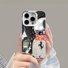 Funda para teléfono con diseño inspirado en las carreras, compatible con fundas para Samsung, Apple, VIVO, OPPO, , ,  y Honor. Fabricada en TPU, protege eficazmente tu teléfono de golpes y caídas. - Blanco - Ver 4